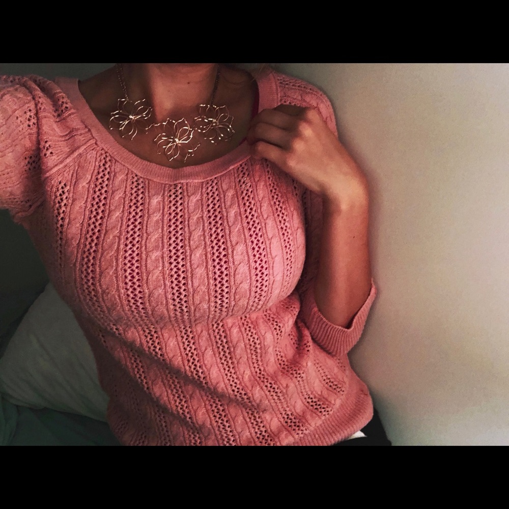 American Eagle Pink Knit Sweater